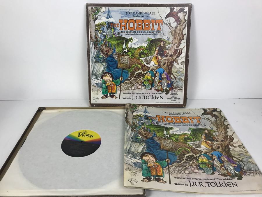 JUST ADDED - The Hobbit Complete Original Soundtrack Vinyl Record Box Set With Book J. R. R. Tolkien Buena Vista Records [Photo 1]