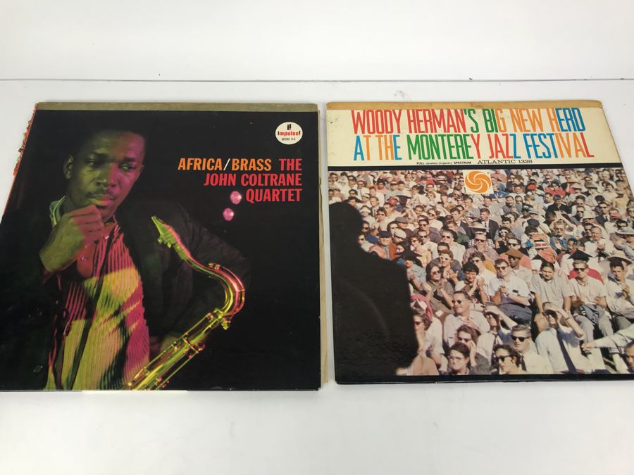 JUST ADDED - Pair Of Jazz Vinyl Records: Africa/Brass The John Coltrane Quartet And Woody Herman's Big New Herd At The Monterey Jazz Festival [Photo 1]