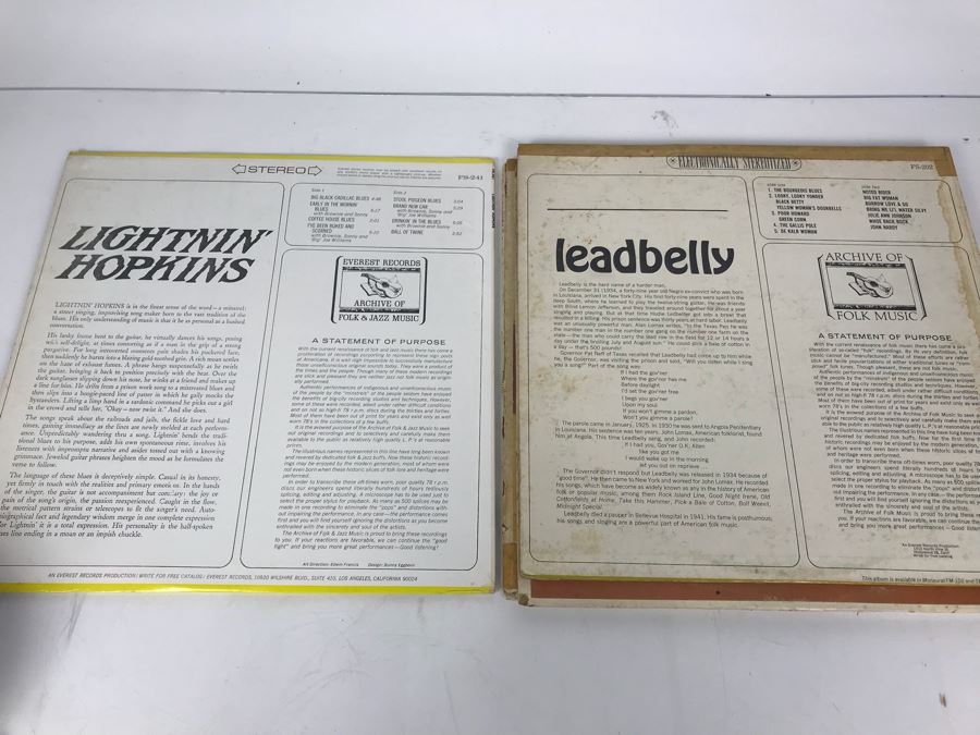 JUST ADDED - (5) Blues Vinyl Records: Lightnin' Hopkins, Leadbelly, Josh White [Photo 28]