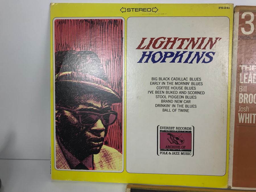 JUST ADDED - (5) Blues Vinyl Records: Lightnin' Hopkins, Leadbelly, Josh White [Photo 6]