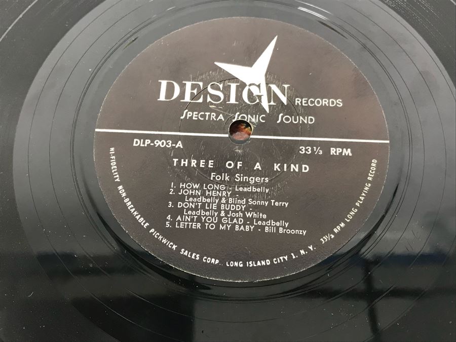 JUST ADDED - (5) Blues Vinyl Records: Lightnin' Hopkins, Leadbelly, Josh White [Photo 25]