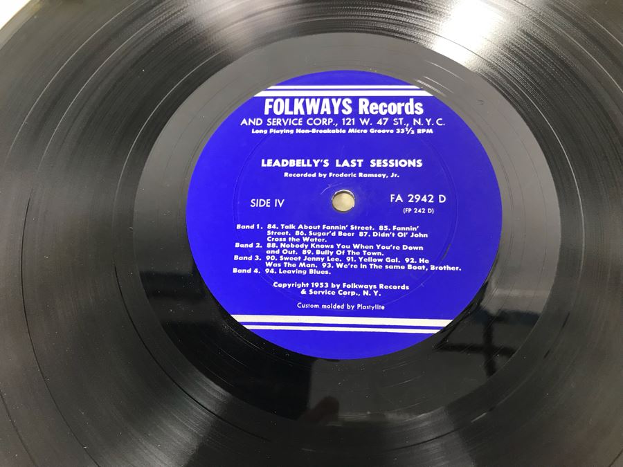 JUST ADDED - (5) Blues Vinyl Records: Lightnin' Hopkins, Leadbelly, Josh White [Photo 14]