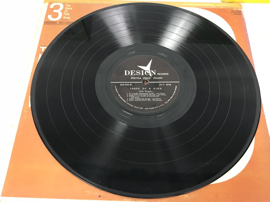 JUST ADDED - (5) Blues Vinyl Records: Lightnin' Hopkins, Leadbelly, Josh White [Photo 26]