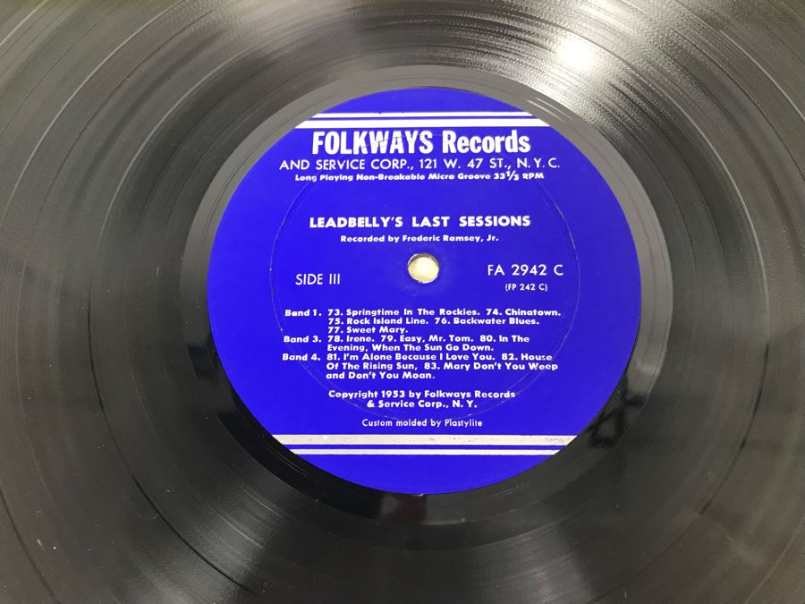 JUST ADDED - (5) Blues Vinyl Records: Lightnin' Hopkins, Leadbelly, Josh White [Photo 12]