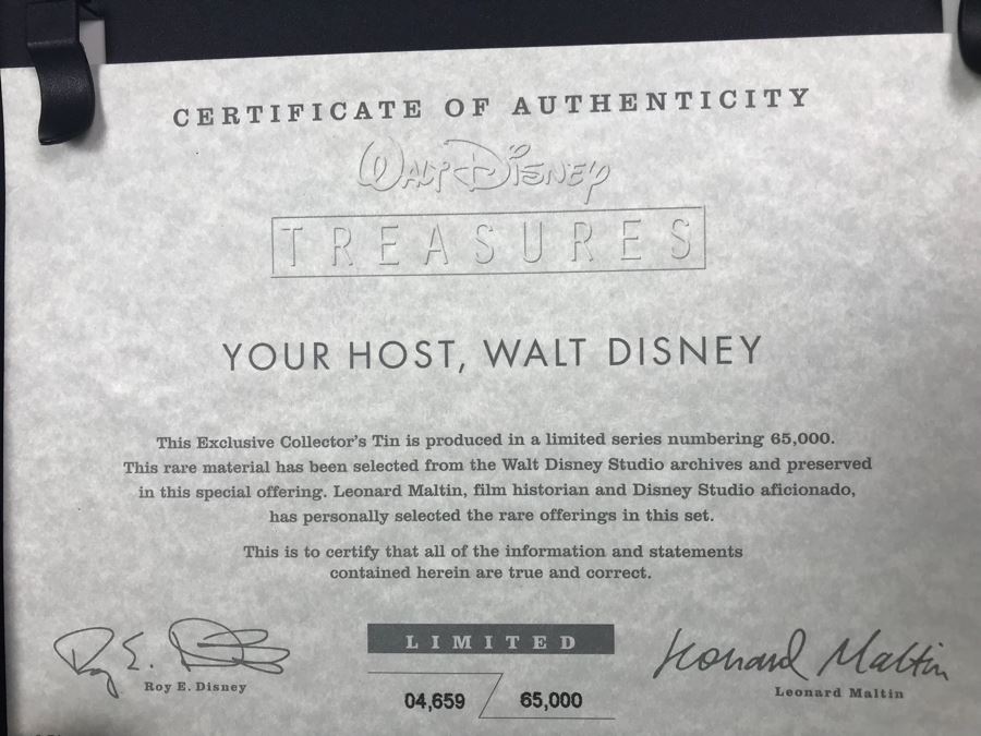 JUST ADDED - Limited Edition 2-DVDs Walt Disney Treasures 'Your Host, Walt Disney' Exclusive Collector's Tin 4,659 Of 65,000 [Photo 8]
