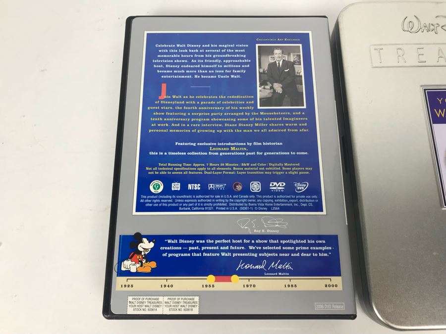 JUST ADDED - Limited Edition 2-DVDs Walt Disney Treasures 'Your Host, Walt Disney' Exclusive Collector's Tin 4,659 Of 65,000 [Photo 5]