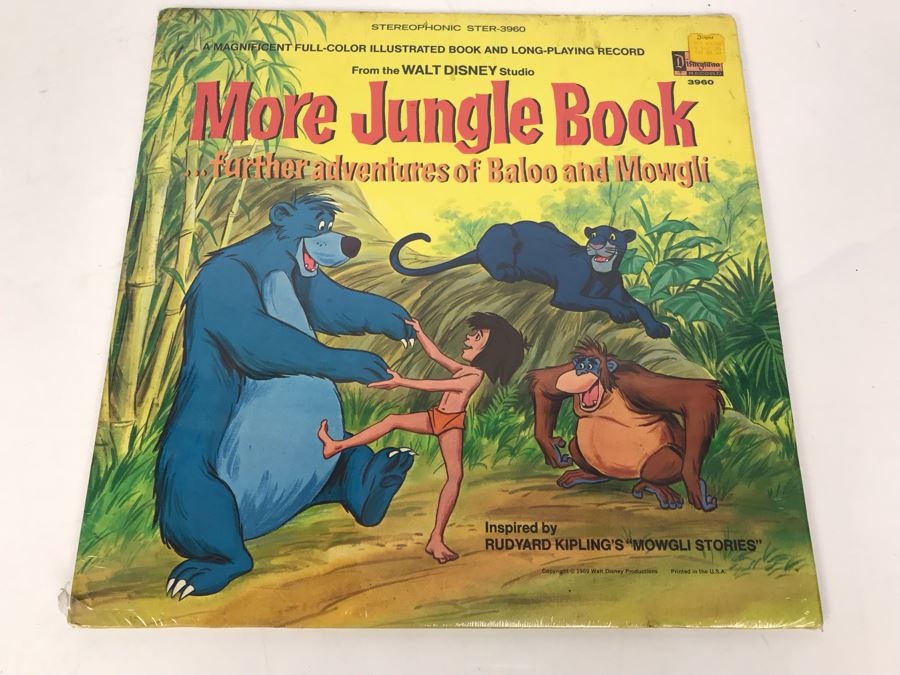 JUST ADDED - Sealed Disneyland Vinyl Record 'More Jungle Book' (Note Seal Slightly Broken - See Photo)