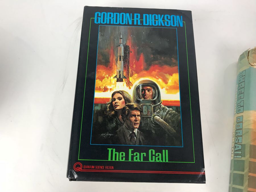 (8) Gordon R. Dickson Hardcover Books - (5) Hardcover Books On Right Are First Editions [Photo 12]