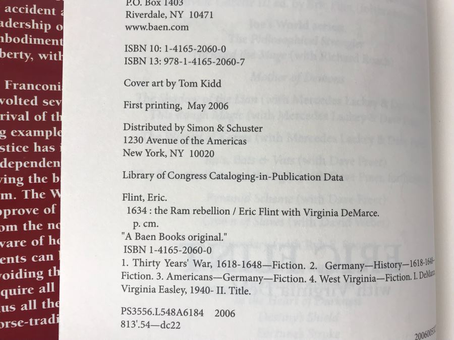 (7) First Printing Hardcover Books And (2) Paperback Books By Eric Flint [Photo 7]