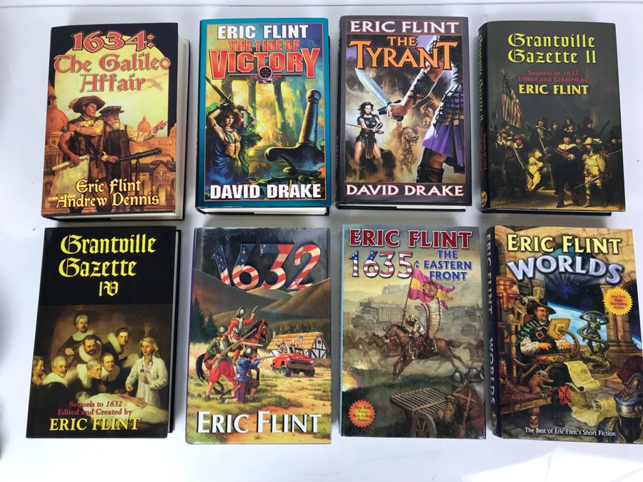 (8) First Printing Hardcover Books By Eric Flint