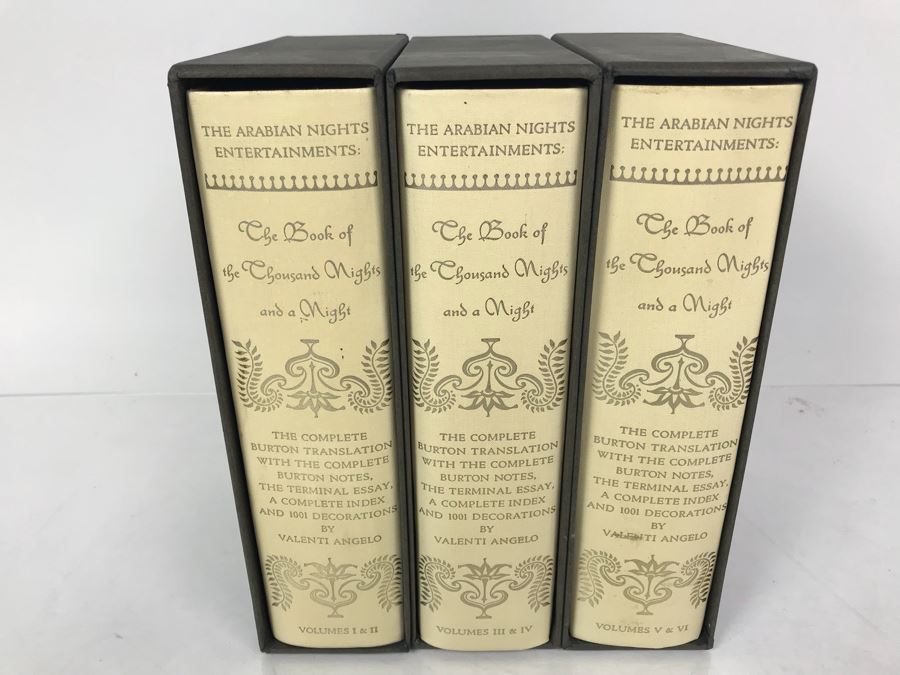 (3) Hardcover Books 'The Arabian Nights: The Book Of The Thousand Nights And A Night' Volumes I-VI