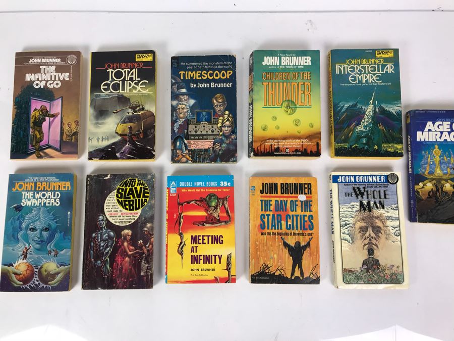 (11) Paperback Books By John Brunner