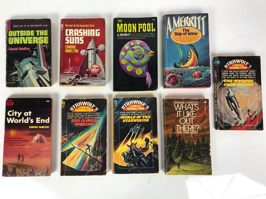 (9) Paperback Books By Edmond Hamilton [Photo 1]