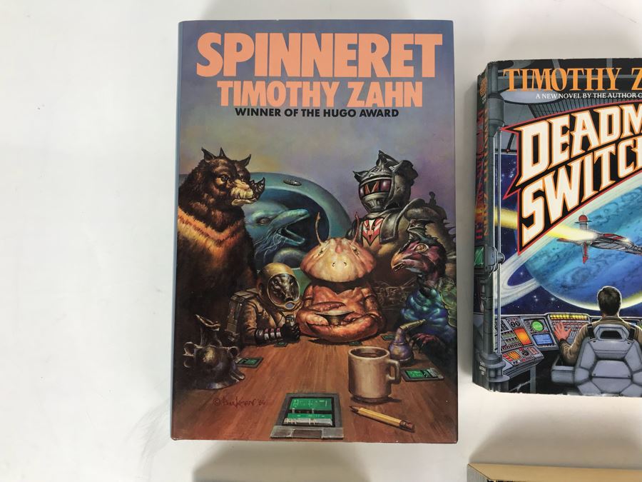 First Printing Hardcover Book 'Spinneret' And (7) Paperback Books By Timothy Zahn [Photo 2]