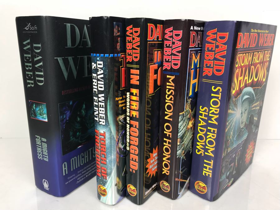(4) First Printing Hardcover Books And (1) First Edition Hardcover Book By David Weber [Photo 1]