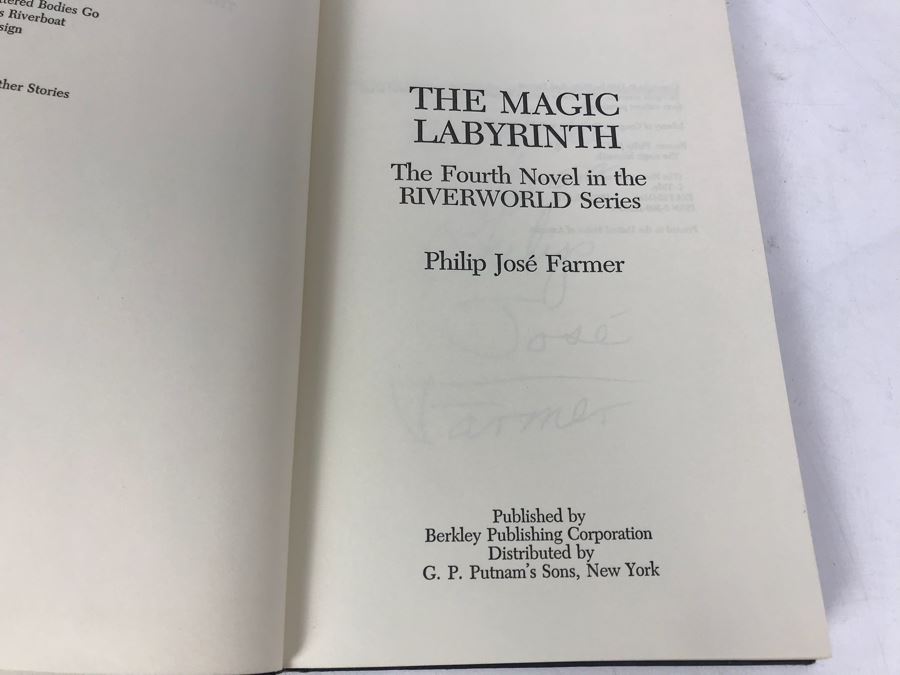 Signed First Edition Hardcover Book 'The Magic Labyrinth' By Philip Jose Farmer [Photo 5]