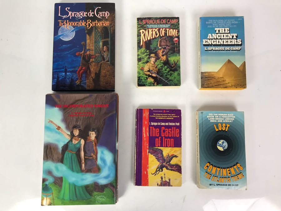 (2) First Edition Hardcover Books And (4) Paperback Books By L. Sprague De Camp [Photo 1]