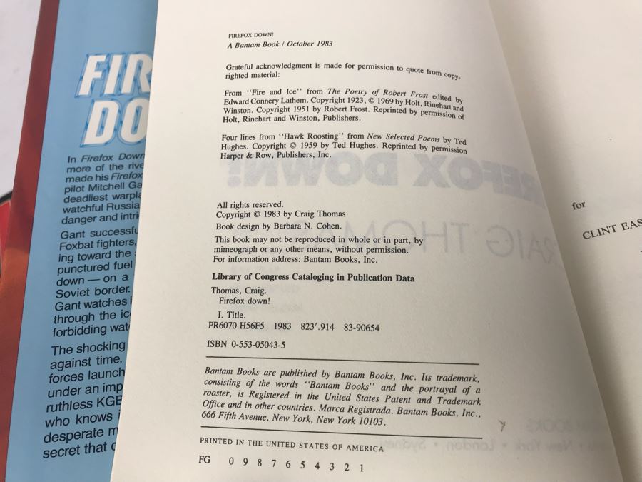 (3) First Edition Hardcover Books And (1) Paperback Book By Craig Thomas [Photo 7]