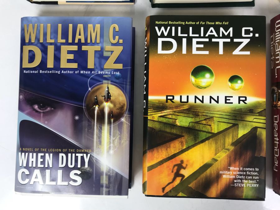 (8) First Edition Hardcover Books By William C. Dietz [Photo 2]
