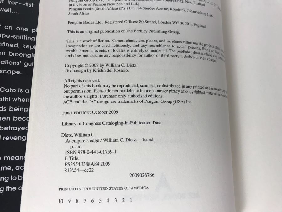 (8) First Edition Hardcover Books By William C. Dietz [Photo 6]