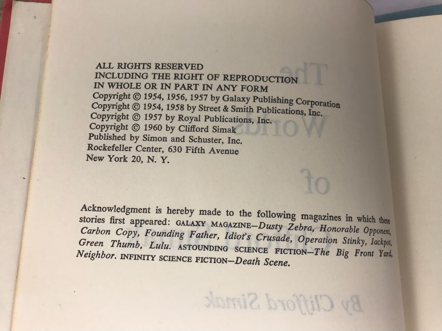 (7) Hardcover Books (Some First Edition) By Clifford D. Simak [Photo 11]