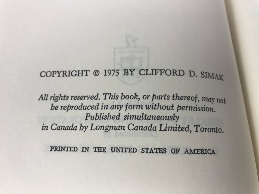 (7) Hardcover Books (Some First Edition) By Clifford D. Simak [Photo 13]