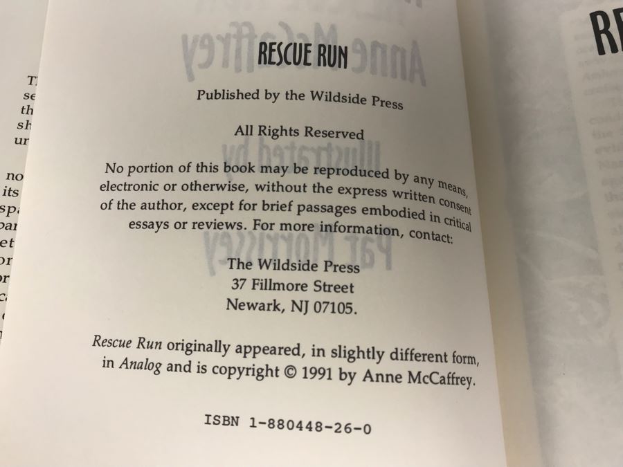 Pair Of Signed Anne McCaffrey Hardcover Books [Photo 5]