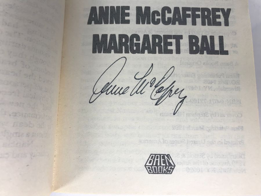 Pair Of Signed Anne McCaffrey Hardcover Books [Photo 3]