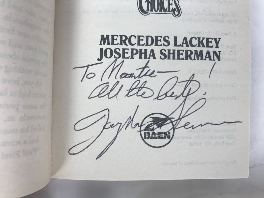 (3) First Printing Hardcover Books And (2) Paperback Books (One Is Signed By Josepha Sherman) By Mercedes Lackey [Photo 6]