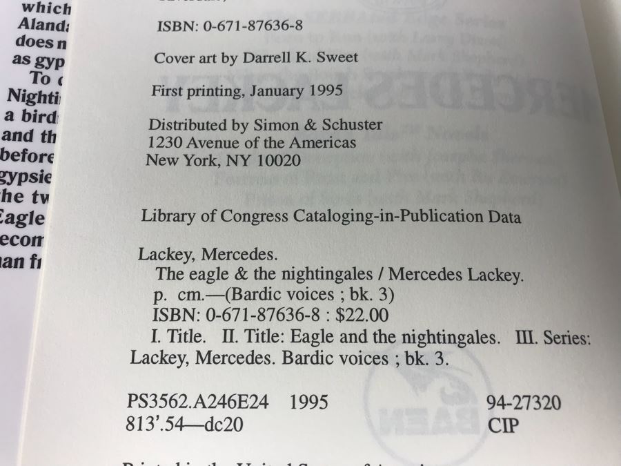 (3) First Printing Hardcover Books And (2) Paperback Books (One Is Signed By Josepha Sherman) By Mercedes Lackey [Photo 9]