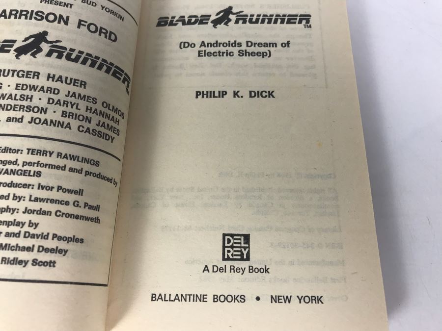Paperback Book 'Blade Runner' Movie 'Do Androids Dream Of Electric Sheep' By Philip K. Dick [Photo 5]