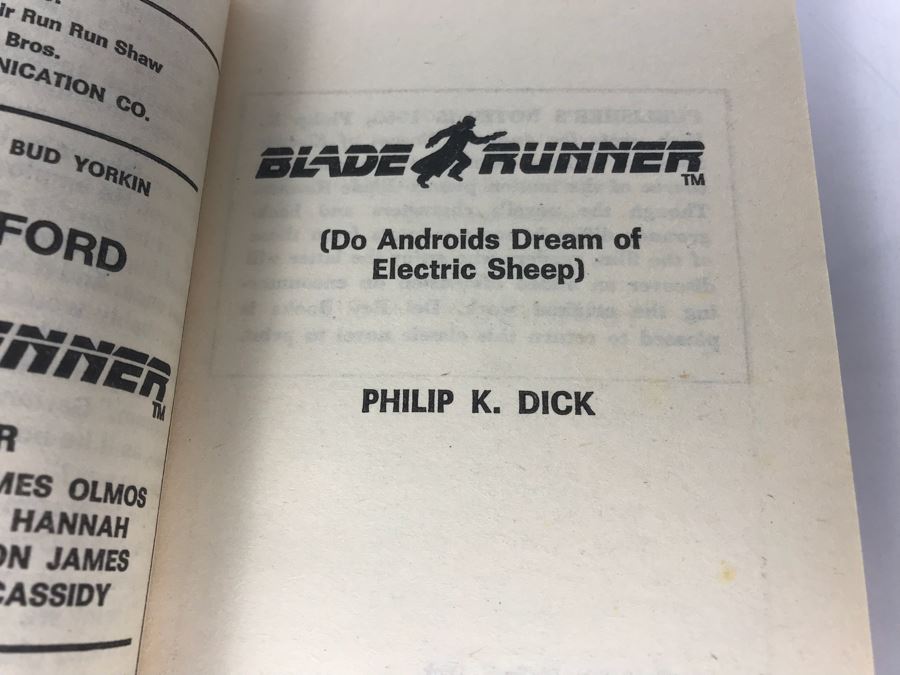Paperback Book 'Blade Runner' Movie 'Do Androids Dream Of Electric Sheep' By Philip K. Dick [Photo 6]