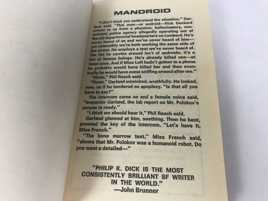 Paperback Book 'Blade Runner' Movie 'Do Androids Dream Of Electric Sheep' By Philip K. Dick [Photo 4]