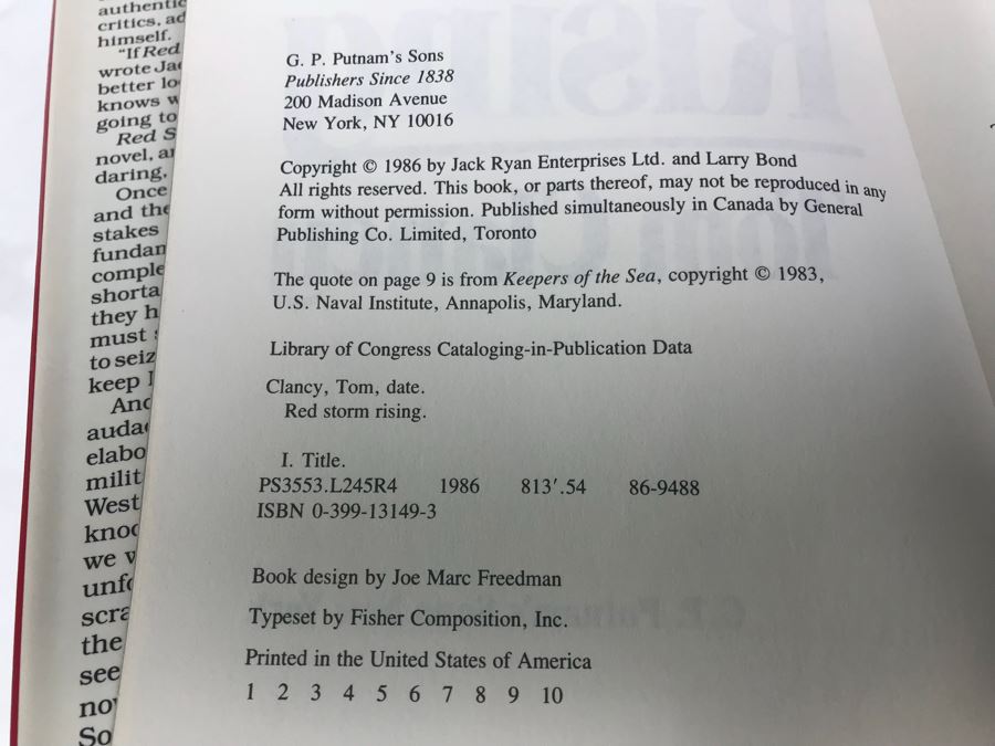 Hardcover Books By Tom Clancy - (3) Are First Editions [Photo 6]