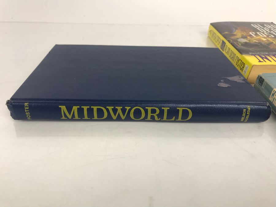 Signed Hardcover Book 'Midworld' And (4) Paperback Books By Alan Dean Foster [Photo 2]