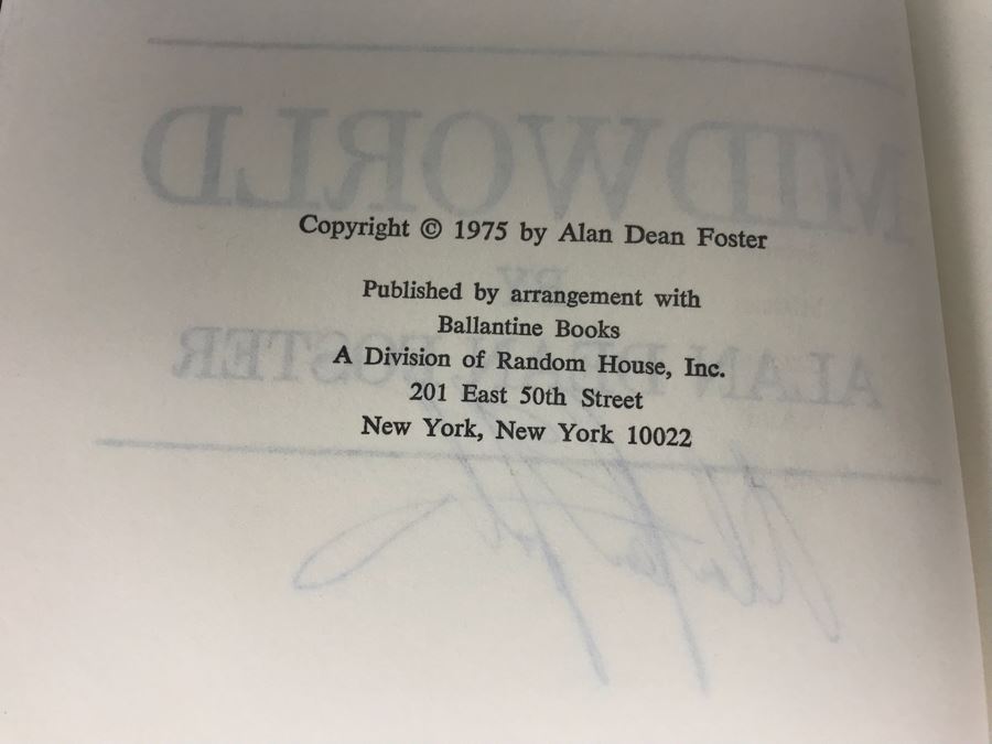 Signed Hardcover Book 'Midworld' And (4) Paperback Books By Alan Dean Foster [Photo 6]