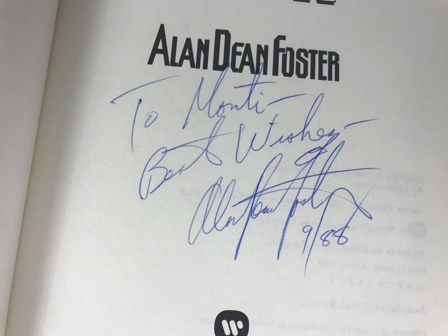 Signed Hardcover First Printing Book 'To The Vanishing Point' By Alan Dean Foster [Photo 3]