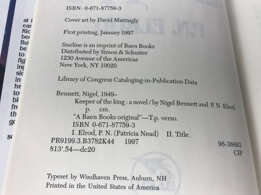 First Edition Books By P. N. Elrod [Photo 8]