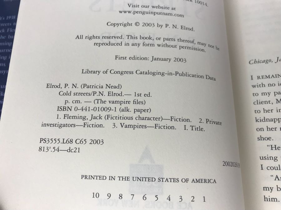 First Edition Books By P. N. Elrod [Photo 9]