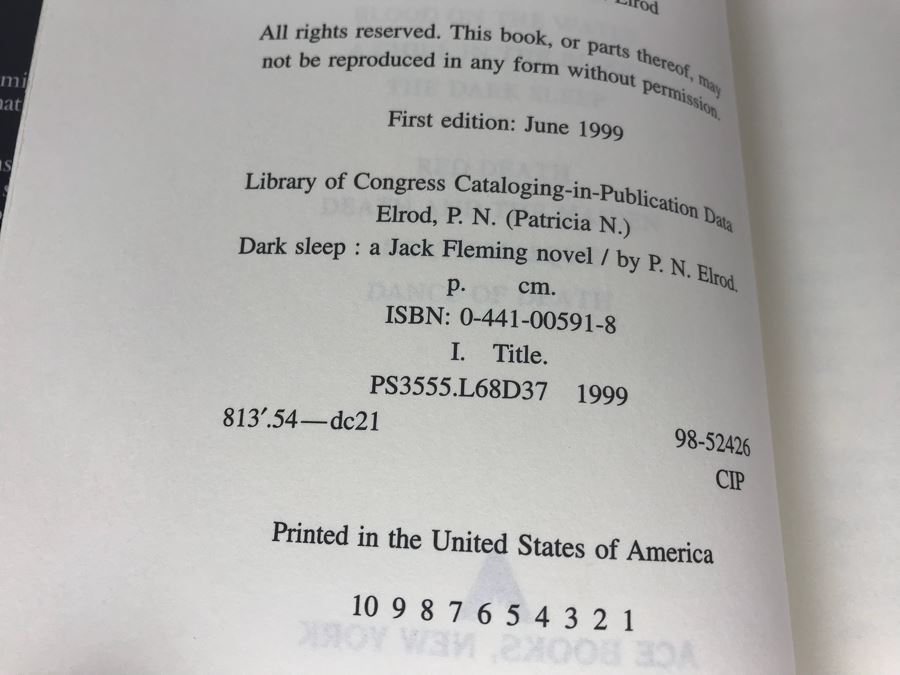 First Edition Books By P. N. Elrod [Photo 10]