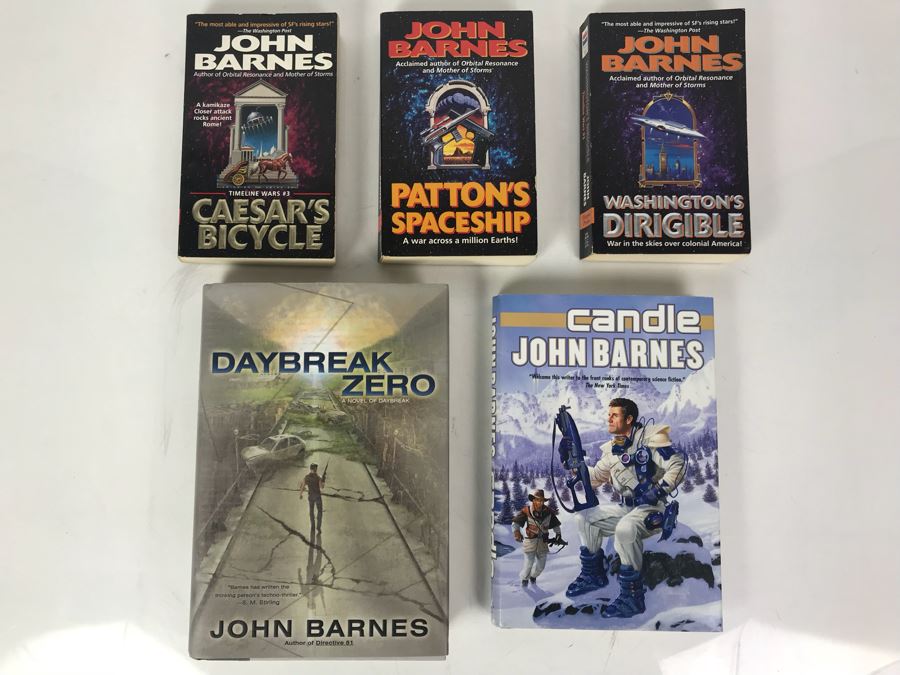 Pair Of First Edition Hardcover Books And (3) Paperback Books By John Barnes