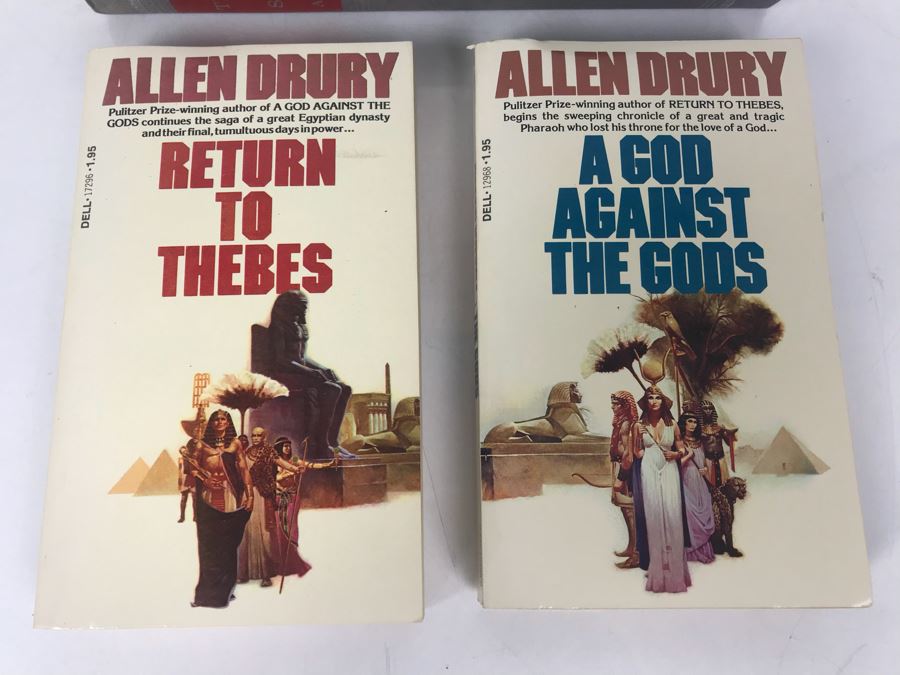 First Edition Hardcover Book 'The Throne Of Saturn: A Novel Of Space And Politics' And (2) Paperback Books By Allen Drury [Photo 2]