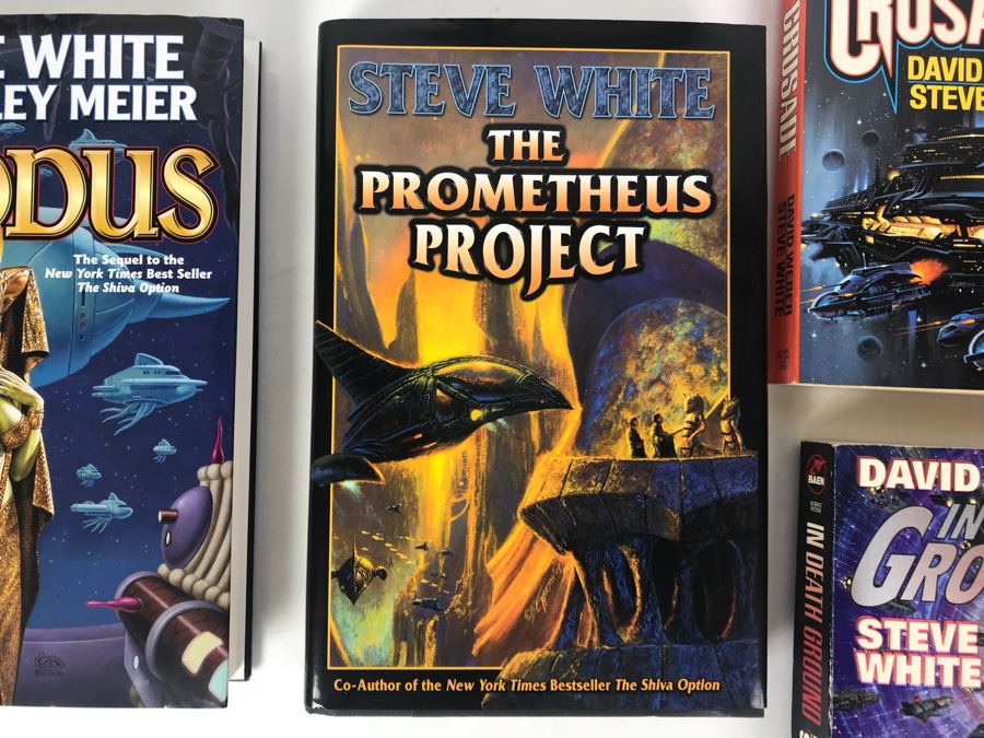 Pair Of First Printing Hardcover Books And (4) Paperback Books By Steve White And David Weber [Photo 3]