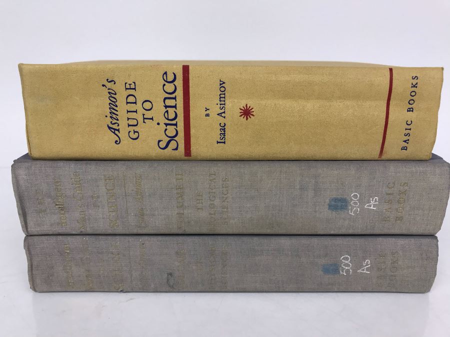Isaac Asimov Hardcover Books 'Asimov's Guide To Science' And Volumes I And II Of 'The Intelligent Man's Guide To Science' [Photo 1]
