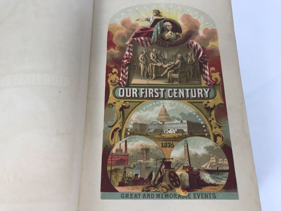 Antique 1876 Hardcover Book 'Our First Century: Being A Popular Descriptive Portraiture Of The One Hundred Great And Memorable Events Of Perpetual Interest In The History Of Our Country 1776-1876' By R. M. Devens [Photo 10]