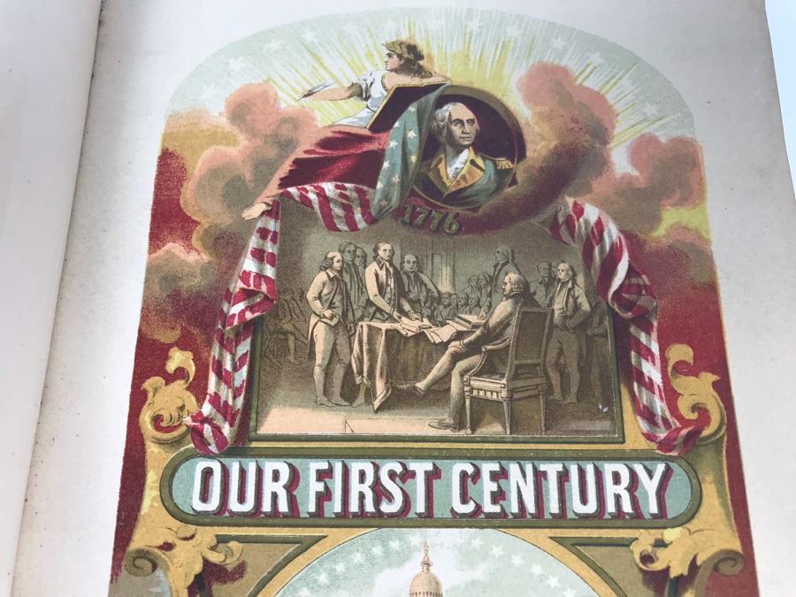 Antique 1876 Hardcover Book 'Our First Century: Being A Popular Descriptive Portraiture Of The One Hundred Great And Memorable Events Of Perpetual Interest In The History Of Our Country 1776-1876' By R. M. Devens [Photo 11]
