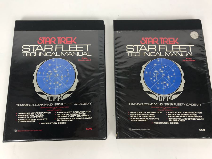Pair Of Star Trek Star Fleet Technical Manuals Fully Illustrated
