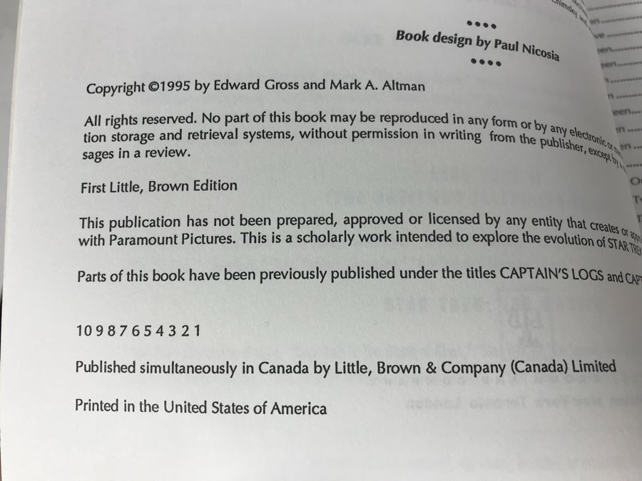 Collection Of First Edition Star Trek Books (One Hardcover Book) [Photo 8]