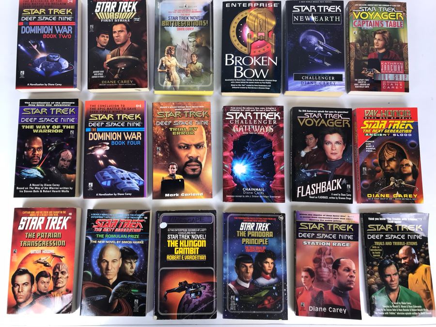 Collection Of Paperback Star Trek Books