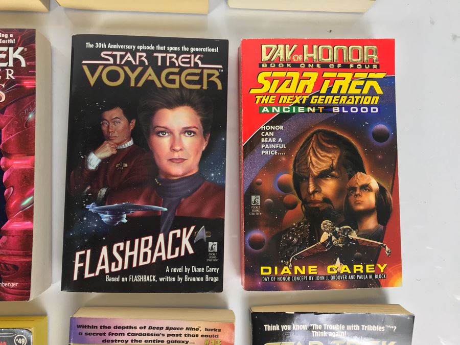 Collection Of Paperback Star Trek Books